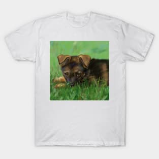 Super Cute German Shepherd Puppy T-Shirt